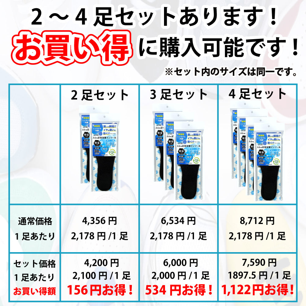 ムレ＆足臭対策インソール